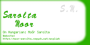 sarolta moor business card